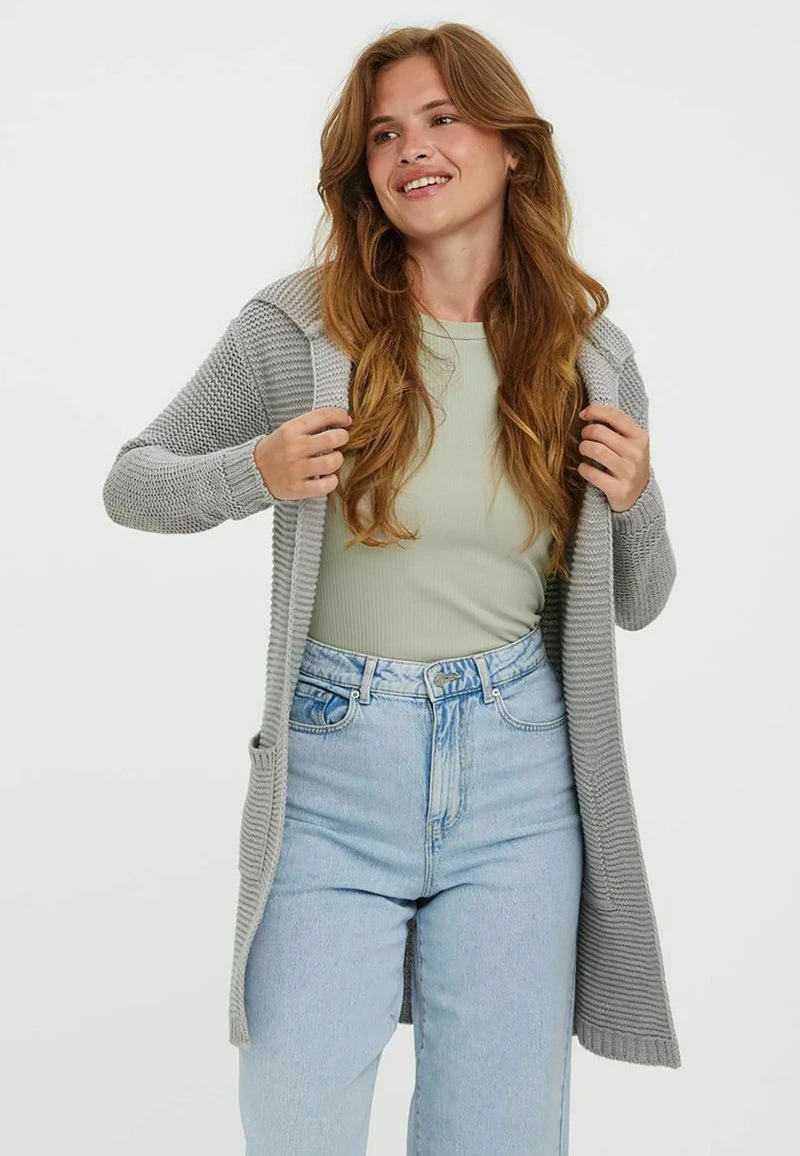 Vero Moda LONGLINE - Strickjacke - Light Grey Melange 6 Vero Moda LONGLINE - Strickjacke - Light Grey Melange – Bild 6