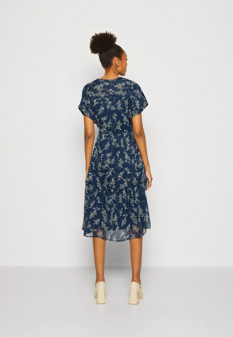 Vero Moda VMSMILLA V NECK CALF DRESS - Blusenkleid - Night Sky/vega 3 Vero Moda VMSMILLA V NECK CALF DRESS - Blusenkleid - Night Sky/vega – Bild 3