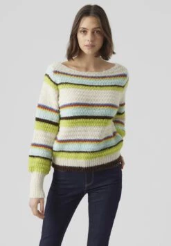 Vero Moda VMELSTAR LS BOATNECK GA EXP - Strickpullover - Birch
