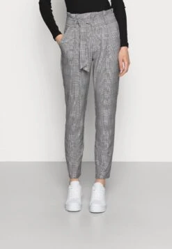 Vero Moda VMEVA HR - Stoffhose - Grey/white