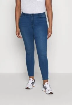 Vero Moda Curve VMLUDY SLIM CURVE - Jeggings - Medium Blue Denim
