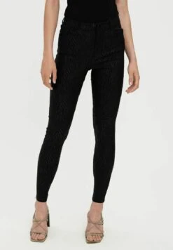 Vero Moda HIGH RISE - Stoffhose - Black