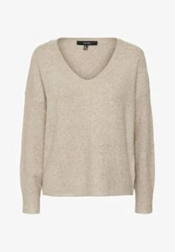 Vero Moda V AUSSCHNITT LANGARM - Strickpullover - Braun -Vero Moda Verkäufe ef24be1847fe476a88bc71be5cba1cac