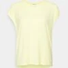Vero Moda VMAVA PLAIN - T-Shirt Basic - Lemon
