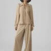 Vero Moda MIT LANGEN ÄRMELN - Bluse - Beige