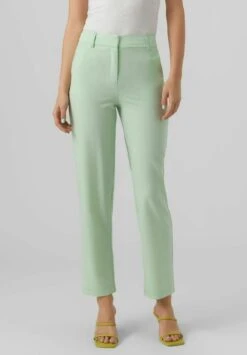 Vero Moda VMZELDA HW STRAIGHT NOOS - Stoffhose - Mist Green