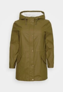 Vero Moda Curve VMSHADYSOFINE COATED JACKET - Regenjacke / Wasserabweisende Jacke - Dark Olive -Vero Moda Verkäufe fc2bb107dcbe48f39b5df27a191fc08e 1