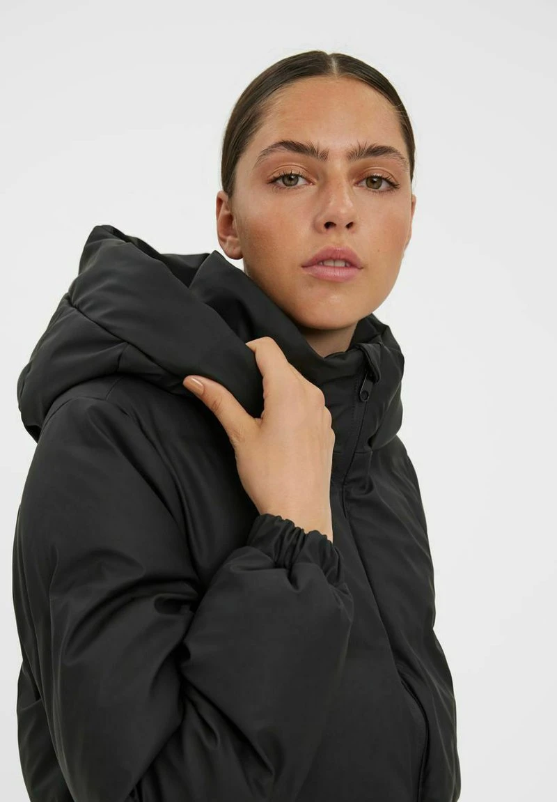 Vero Moda VMNOE LONG COATED BOOS - Wintermantel - Black 4 Vero Moda VMNOE LONG COATED BOOS - Wintermantel - Black – Bild 4