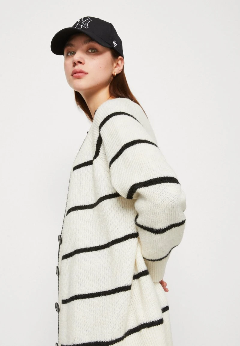 Vero Moda VMSWAY V-NECK CARDIGAN - Strickjacke - Birch/black 4 Vero Moda VMSWAY V-NECK CARDIGAN - Strickjacke - Birch/black – Bild 4