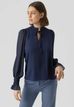 Vero Moda GESMOKTES - Bluse - Navy Blazer -Vero Moda Verkäufe fee3ddd971e840819c8aef86a8a8419e